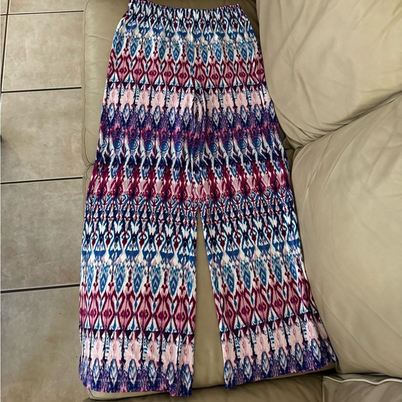 EUC CHICO’S Pastel Ikat Palazzo Pants - Picture 5 of 13